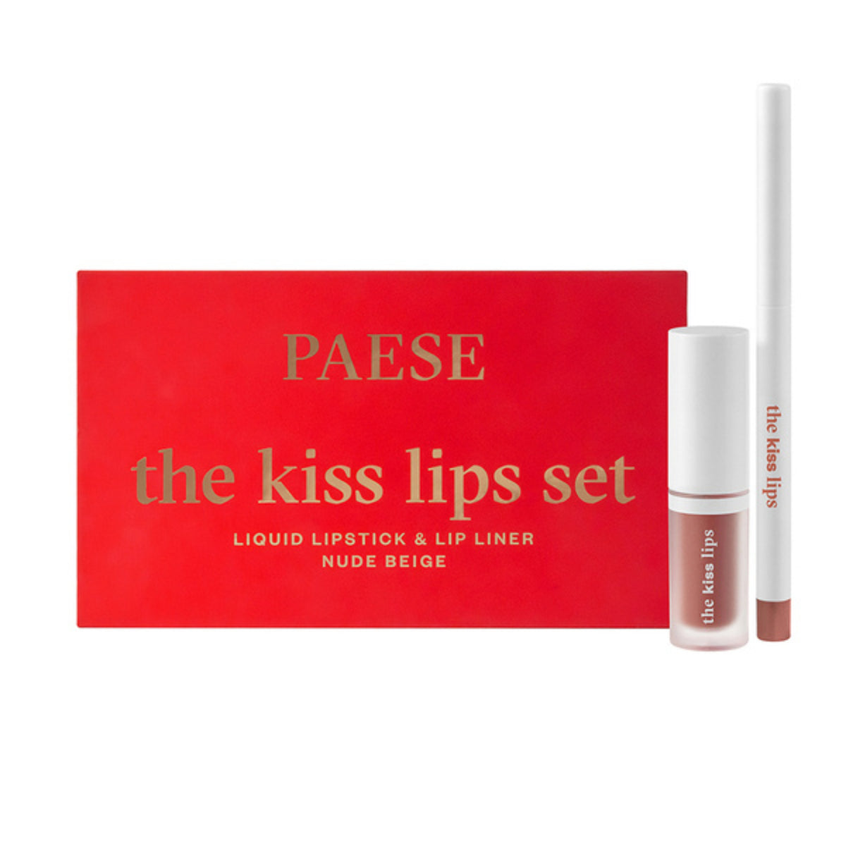 PAESE The Kiss Lips Set - 01 Nude Beige