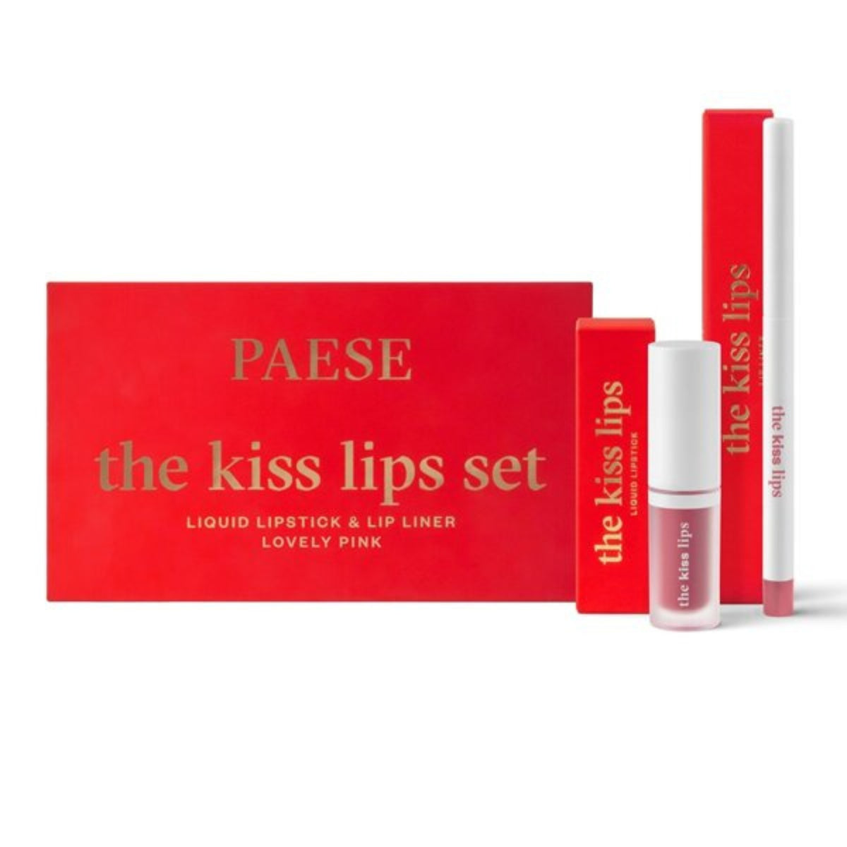 PAESE The Kiss Lips Set - 03 Lovely Pink