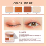 ZEESEA Tipsy Kitty Eyeshadow Quad #05 Sunset