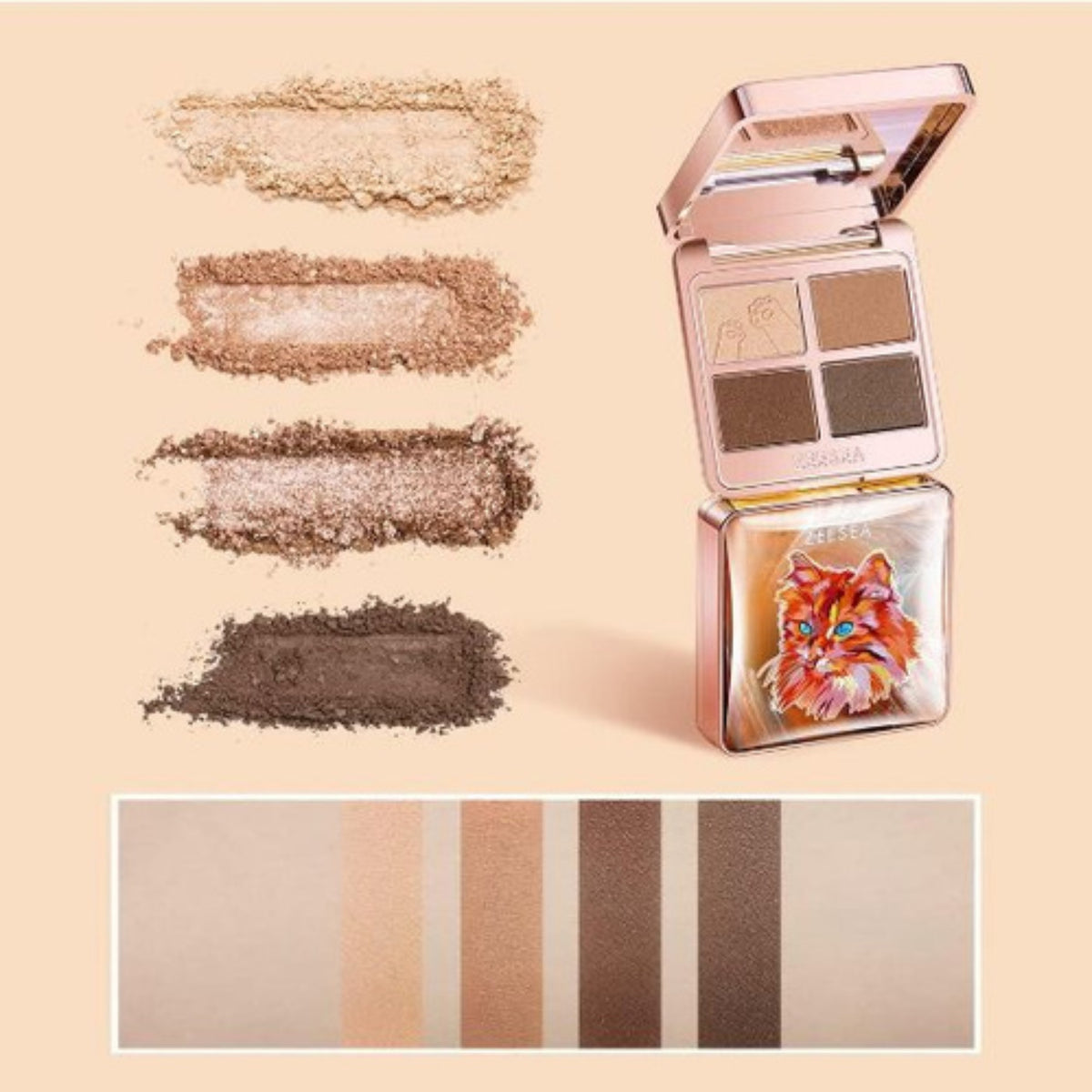ZEESEA Tipsy Kitty Eyeshadow Quad #06 Ordinary Love