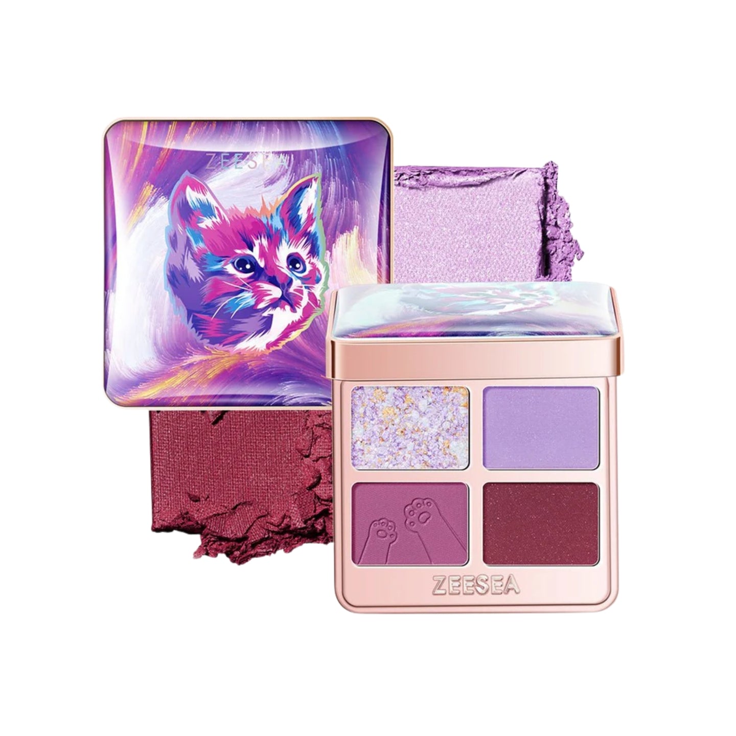 ZEESEA Tipsy Kitty Eyeshadow Quad #04 Berry
