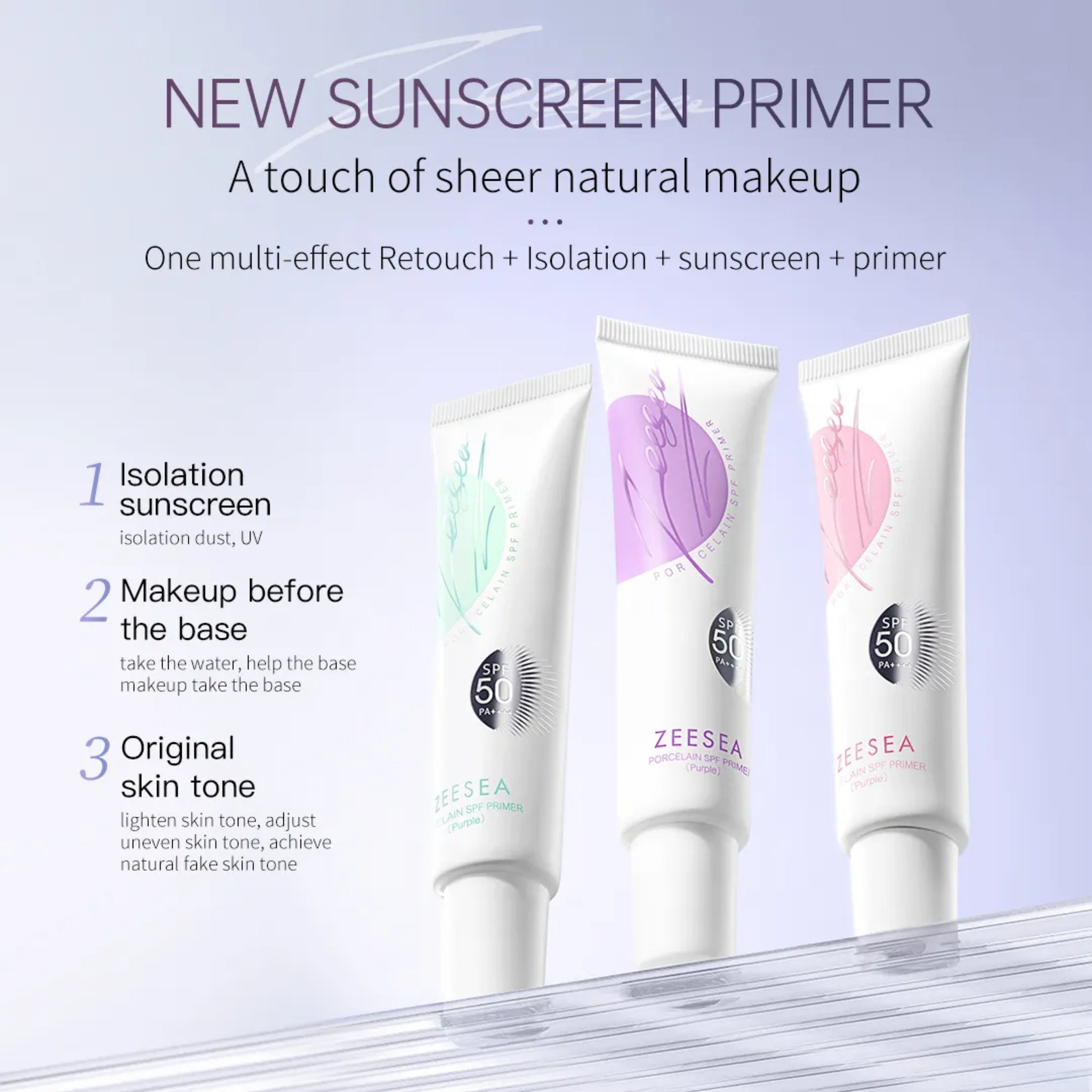 ZEESEA Porcelain SPF  primer - Purple