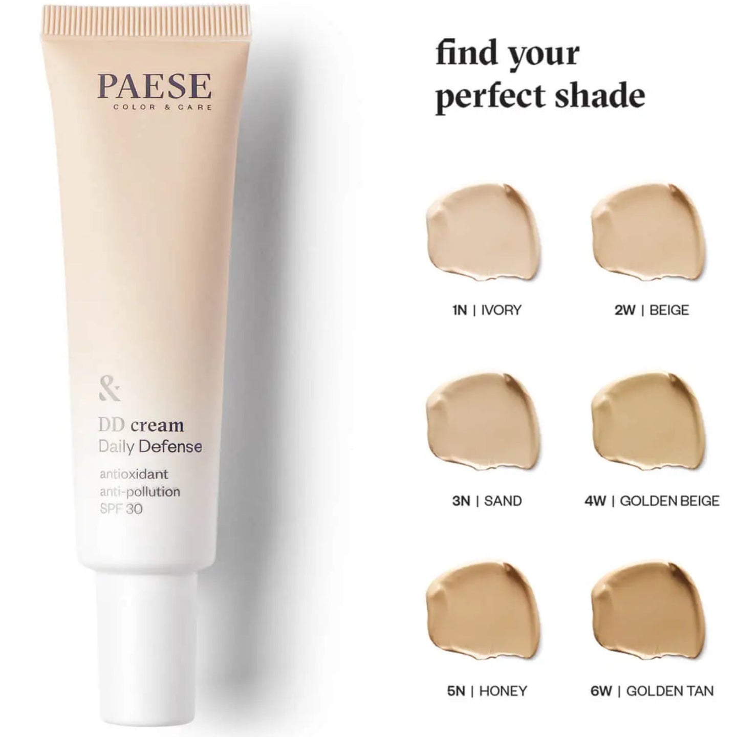 PAESE DD Cream Daily Defense Foundation (SPF 30) 4W Golden Beige