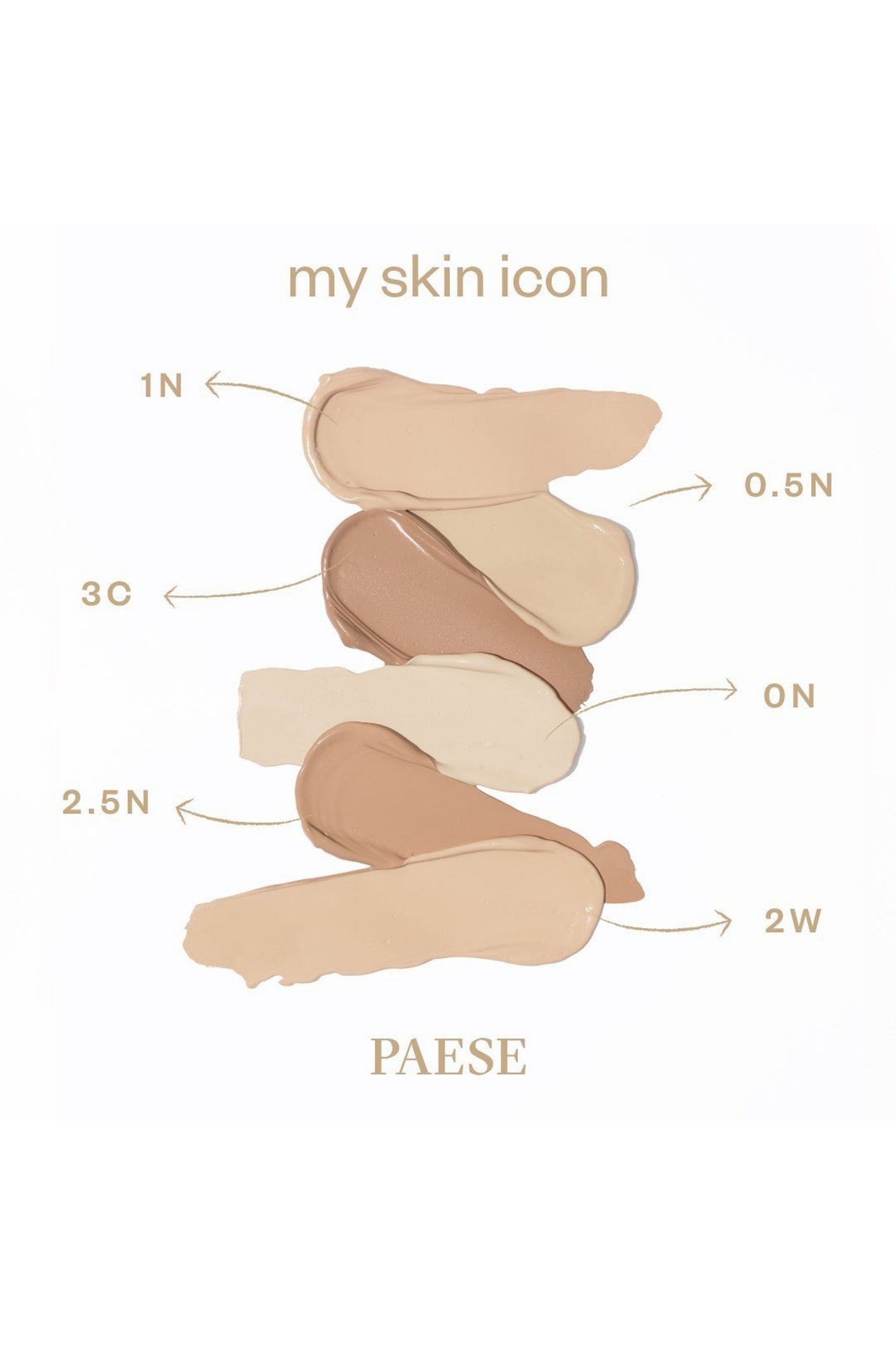 PAESE My Skin Icon Mattifying Foundation with Satin Finish - 1N Ecru