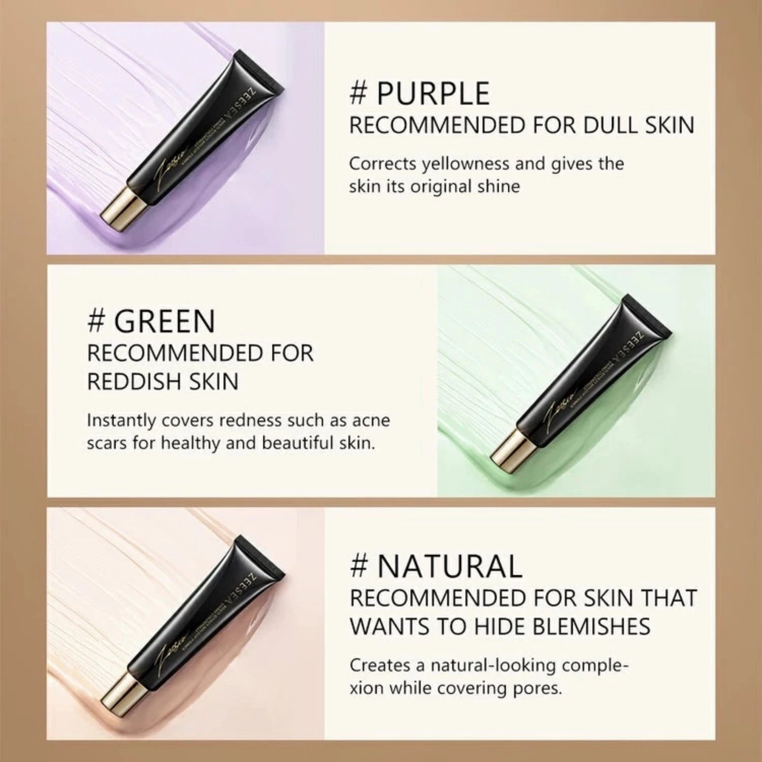 ZEESEA Multi-Effect Brightening Primer (Travel Portable Packaging) - Green