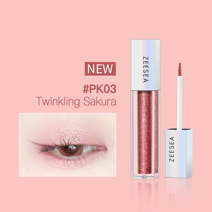 ZEESEA Glitter Galaxy Colored Liquid Eyeshadow #PK03 Twinkling Sakura