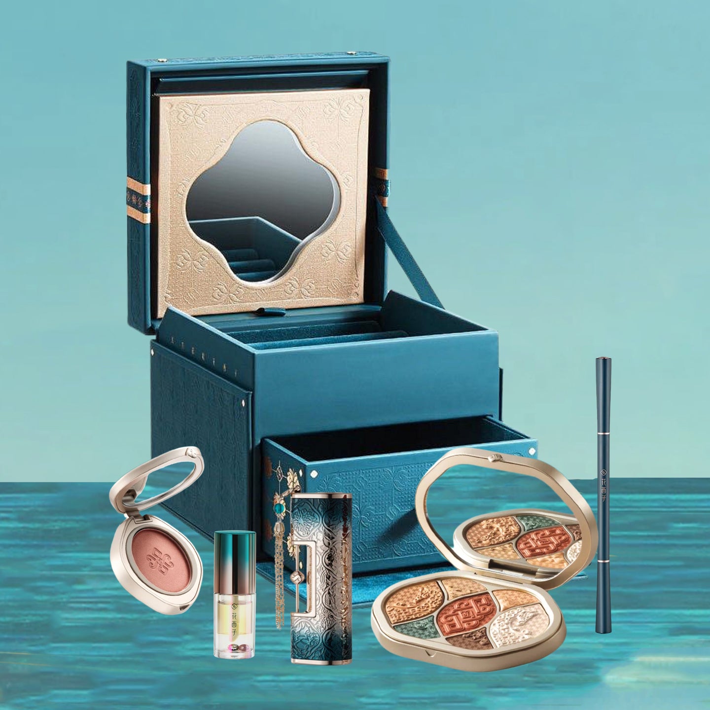 FLORASIS Emerald Color Dressing Case Set