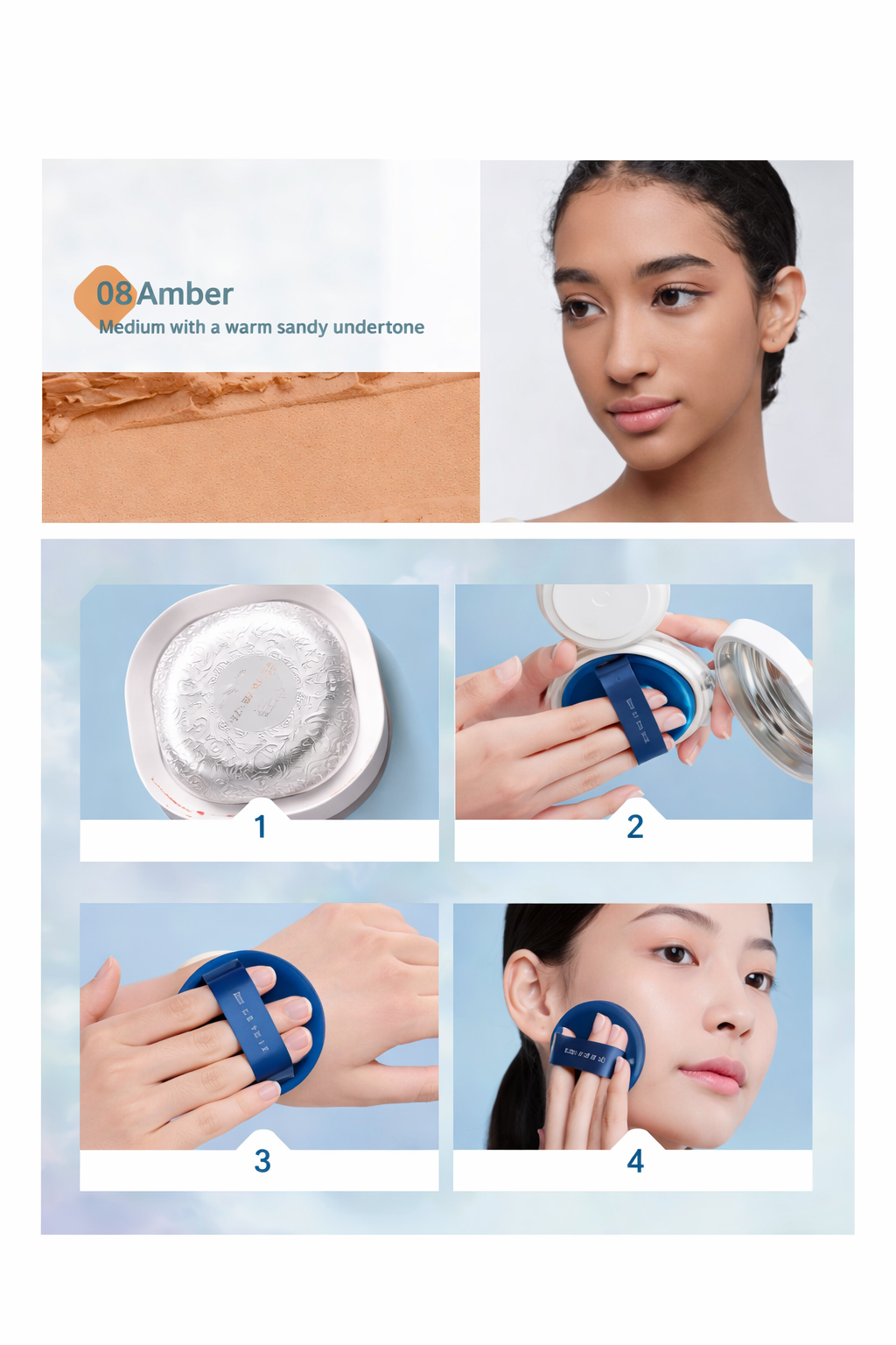 FLORASIS Gorgeous Peach Blossom Powder - 08 Amber