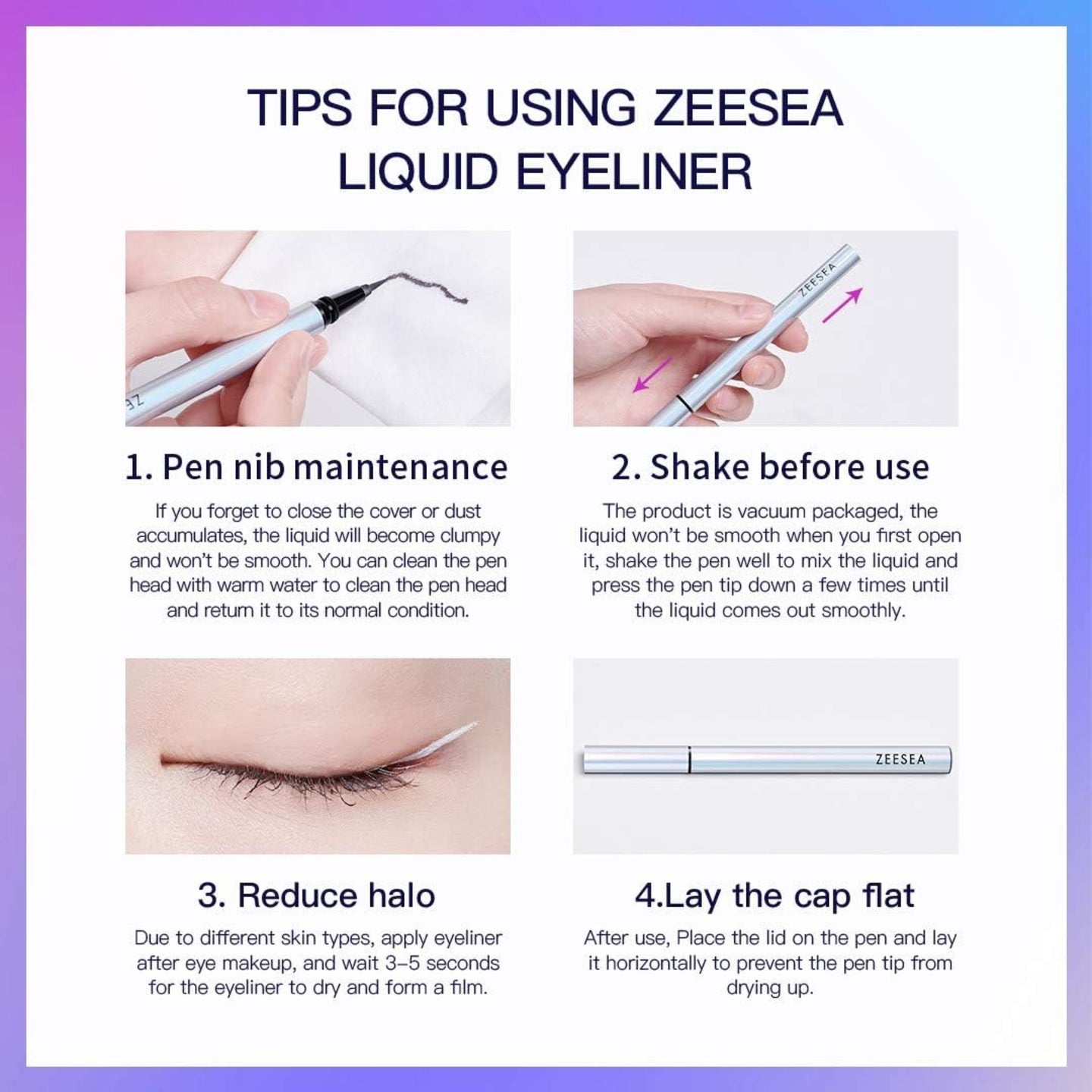 ZEESEA Colorful Waterproof Tip Liquid Eyeliner - Khaki