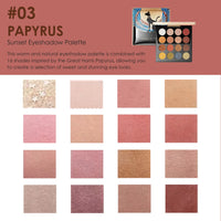 ZEESEA X THE BRITISH MUSEUM Enchanting Egypt Eyeshadow Palette 16 Shades - PAPYRUS