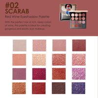 ZEESEA X THE BRITISH MUSEUM Enchanting Egypt Eyeshadow Palette 16 Shades - SCARAB