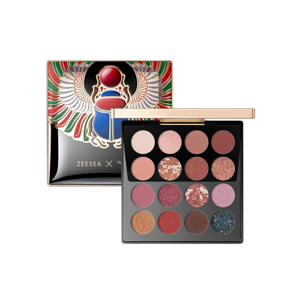 ZEESEA X THE BRITISH MUSEUM Enchanting Egypt Eyeshadow Palette 16 Shades - SCARAB