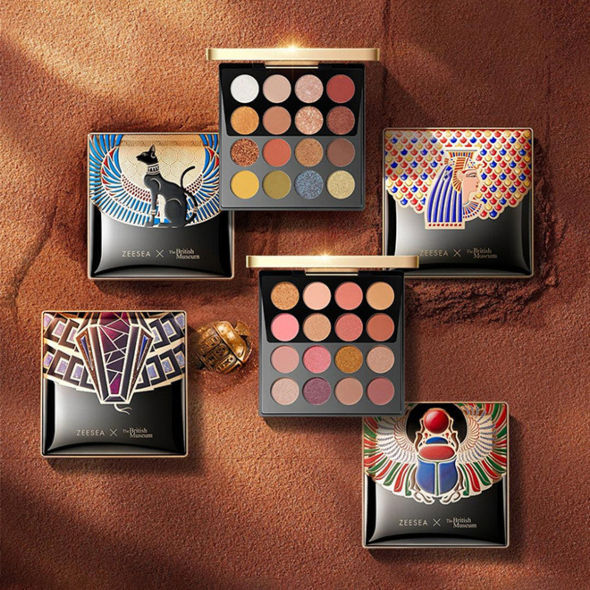 Zeesa ZEESEA X THE BRITISH MUSEUM Enchanting Egypt Eyeshadow Palette 16 Shad ...