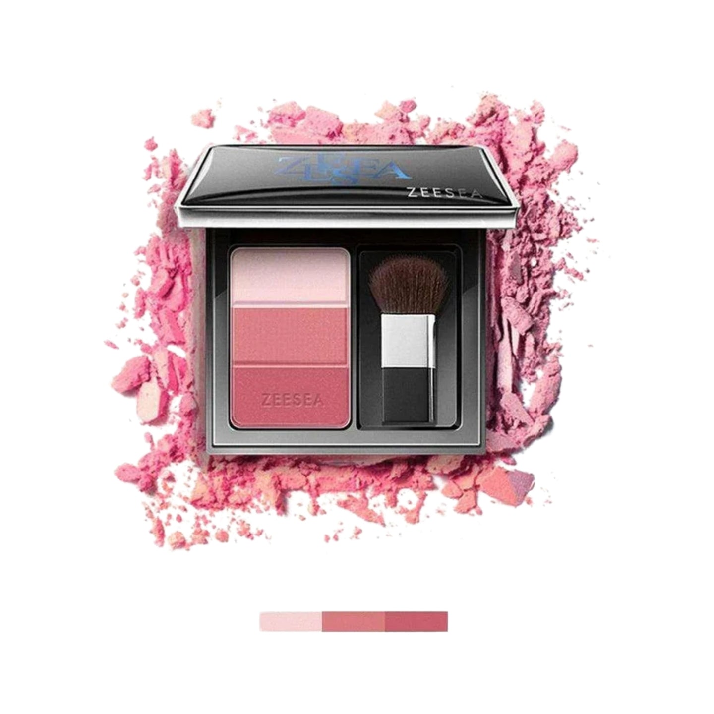 ZEESEA 3-Color Concealer Blusher - Midnight Rose