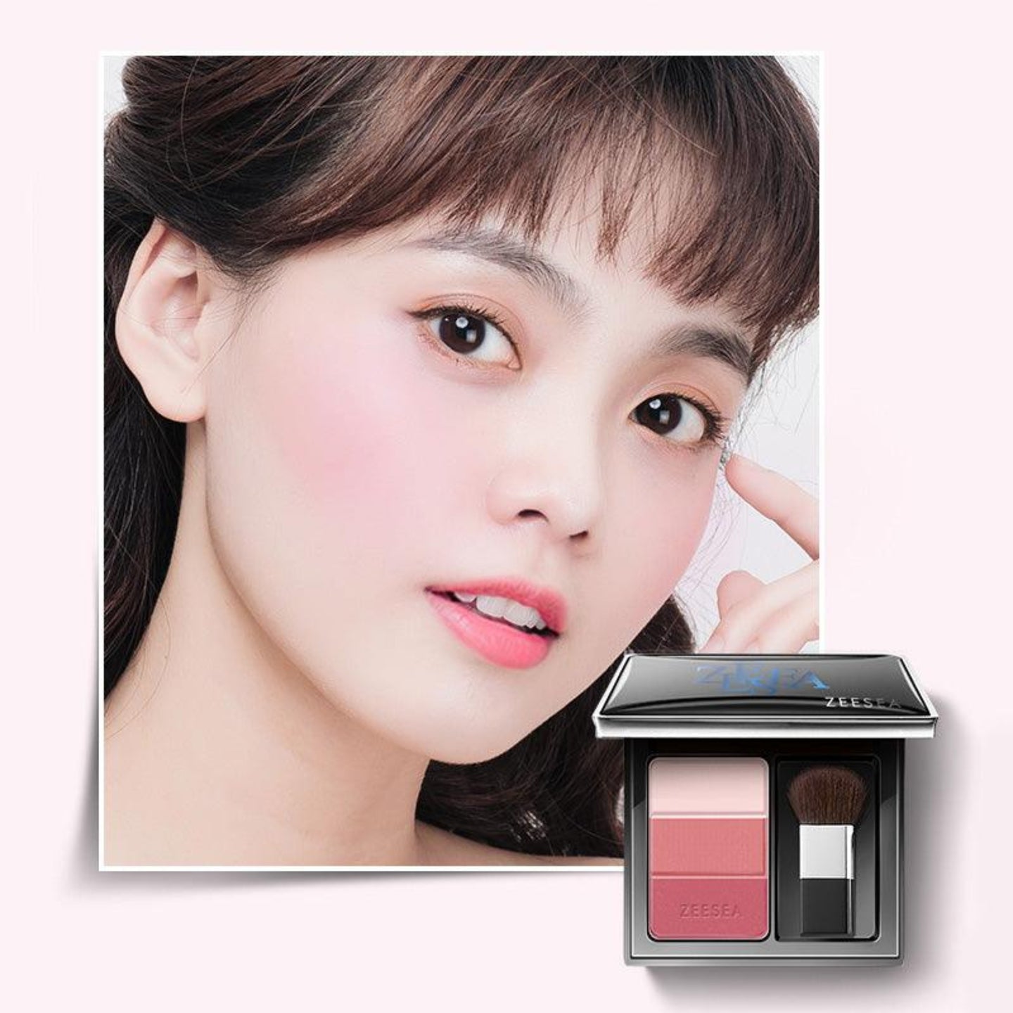 ZEESEA 3-Color Concealer Blusher - Midnight Rose