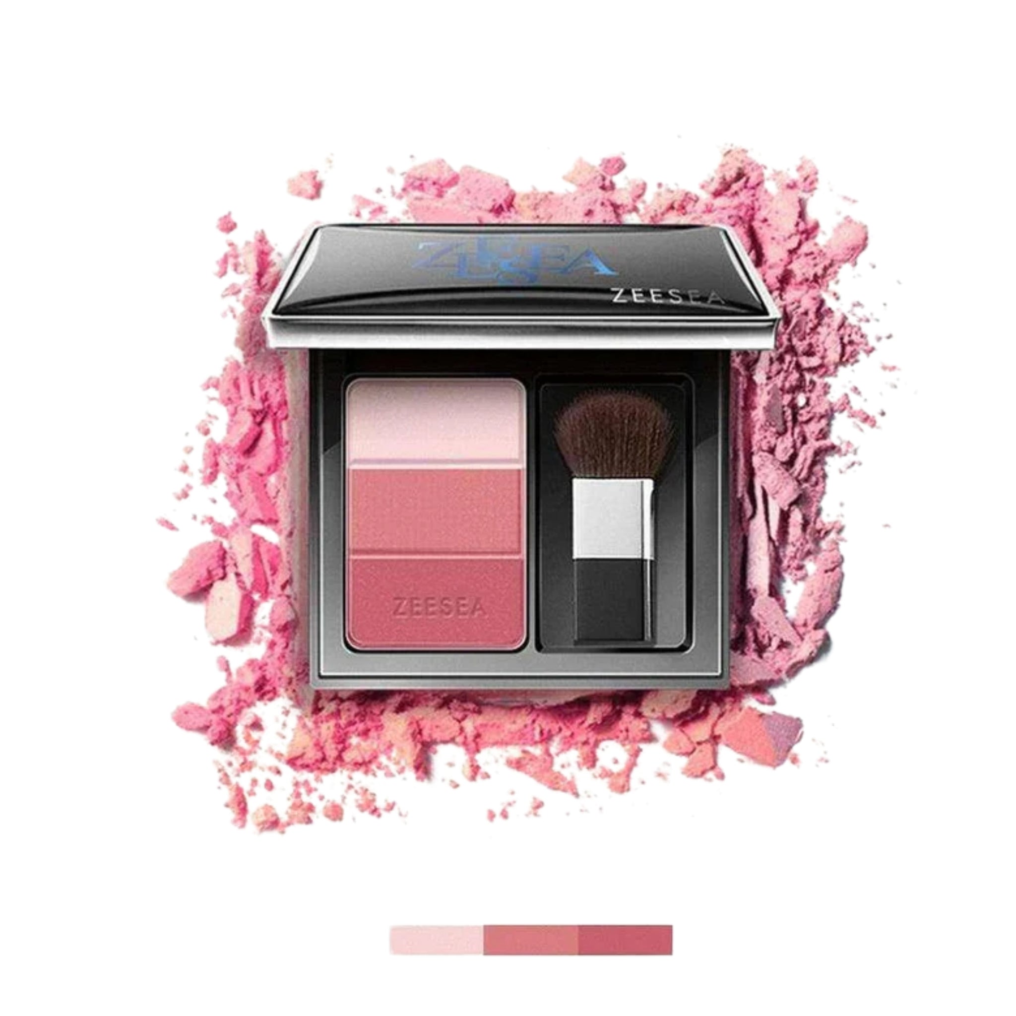 ZEESEA 3-Color Concealer Blusher - Midnight Rose