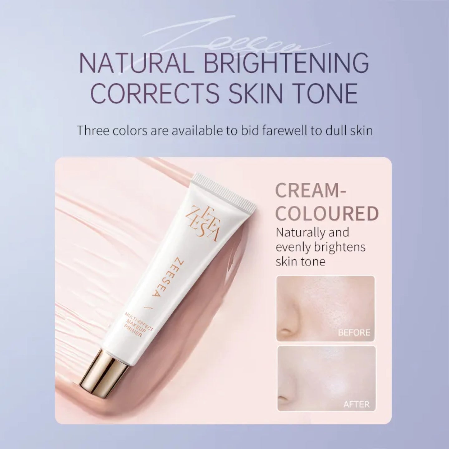 ZEESEA Multi-Effect Brightening Primer (Travel Portable Packaging) - Natural
