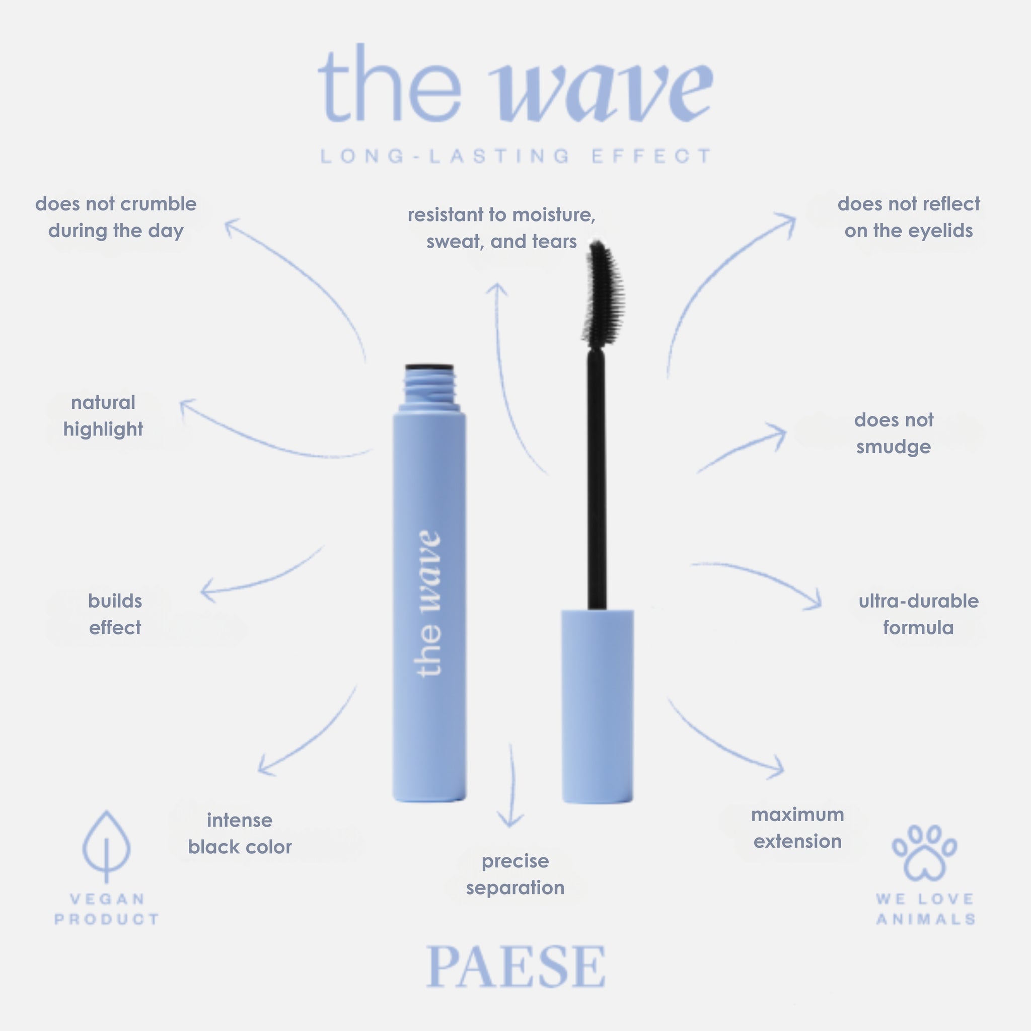 PAESE The Wave Long-Lasting Mascara - Black