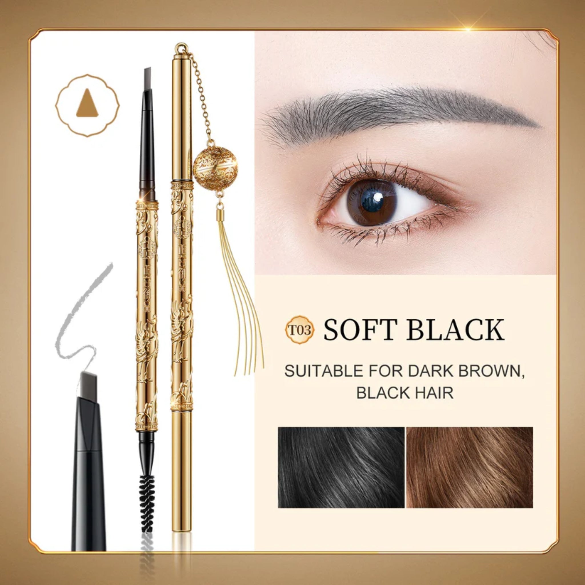 Palace Identity Gilted Tang Eyebrow Pencil - T03 Smoky Gray