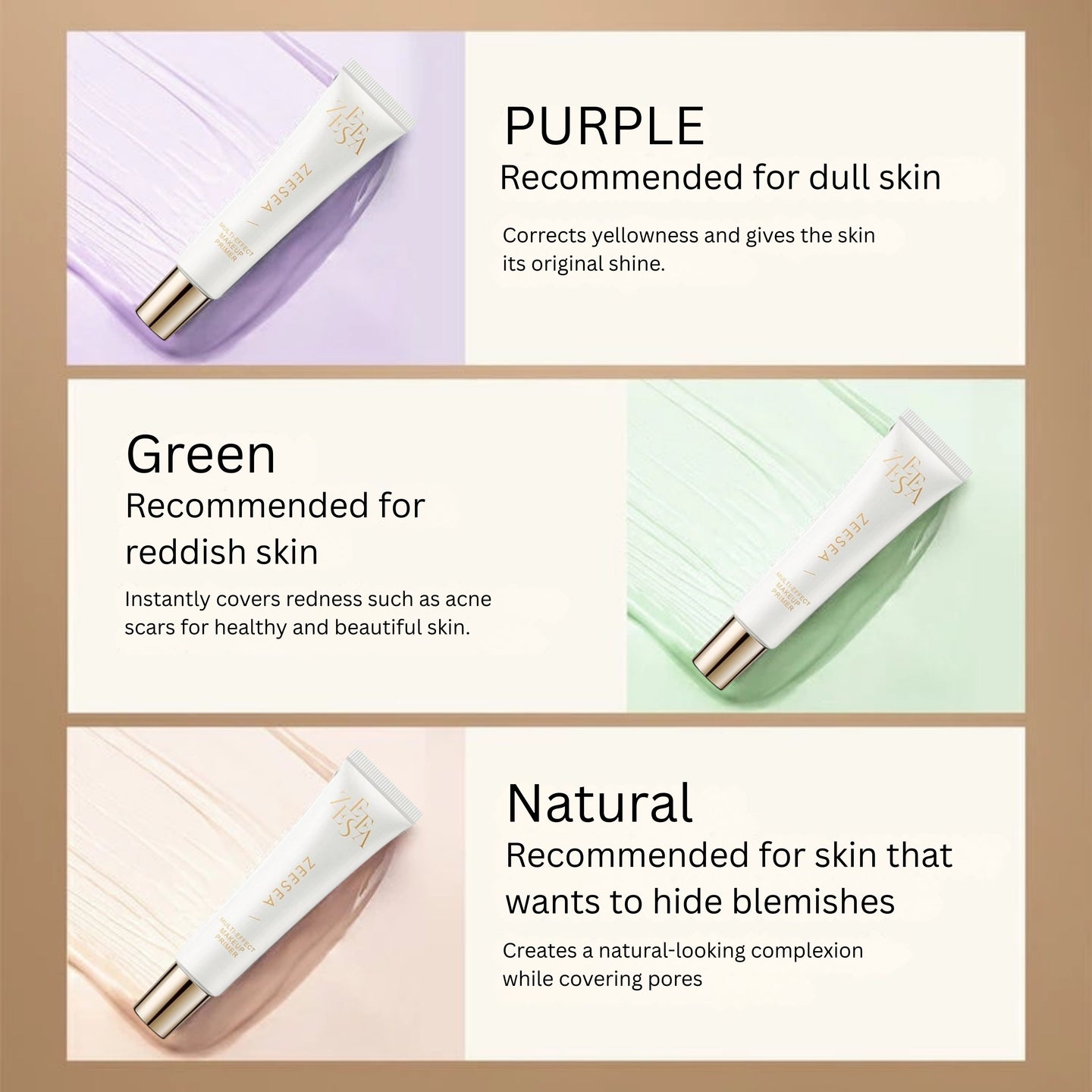 ZEESEA Multi-Effect Brightening Primer (Travel Portable Packaging) - Natural