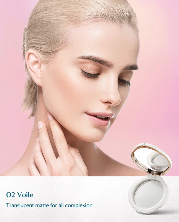 FLORASIS Flawless Jade Breathable Color Correcting Pressed Powder - Voile