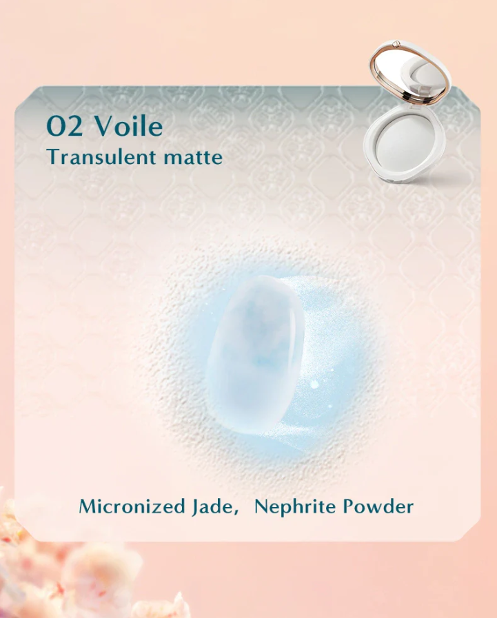 FLORASIS Flawless Jade Breathable Color Correcting Pressed Powder - Voile