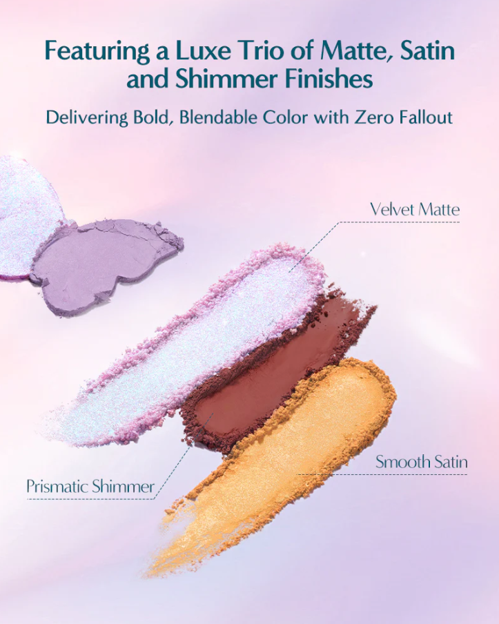 FLORASIS BUTTERFLY GLITTER QUAD EYESHADOW PALETTE - 01 IRIS TWILIGHT