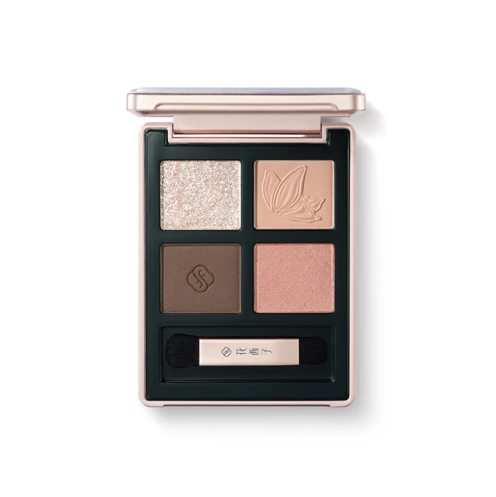 FLORASIS BUTTERFLY GLITTER QUAD EYESHADOW PALETTE - 02 PEACH HAZE