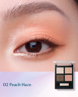 FLORASIS BUTTERFLY GLITTER QUAD EYESHADOW PALETTE - 02 PEACH HAZE