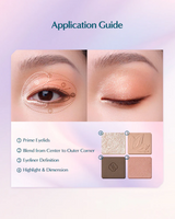 FLORASIS BUTTERFLY GLITTER QUAD EYESHADOW PALETTE - 02 PEACH HAZE