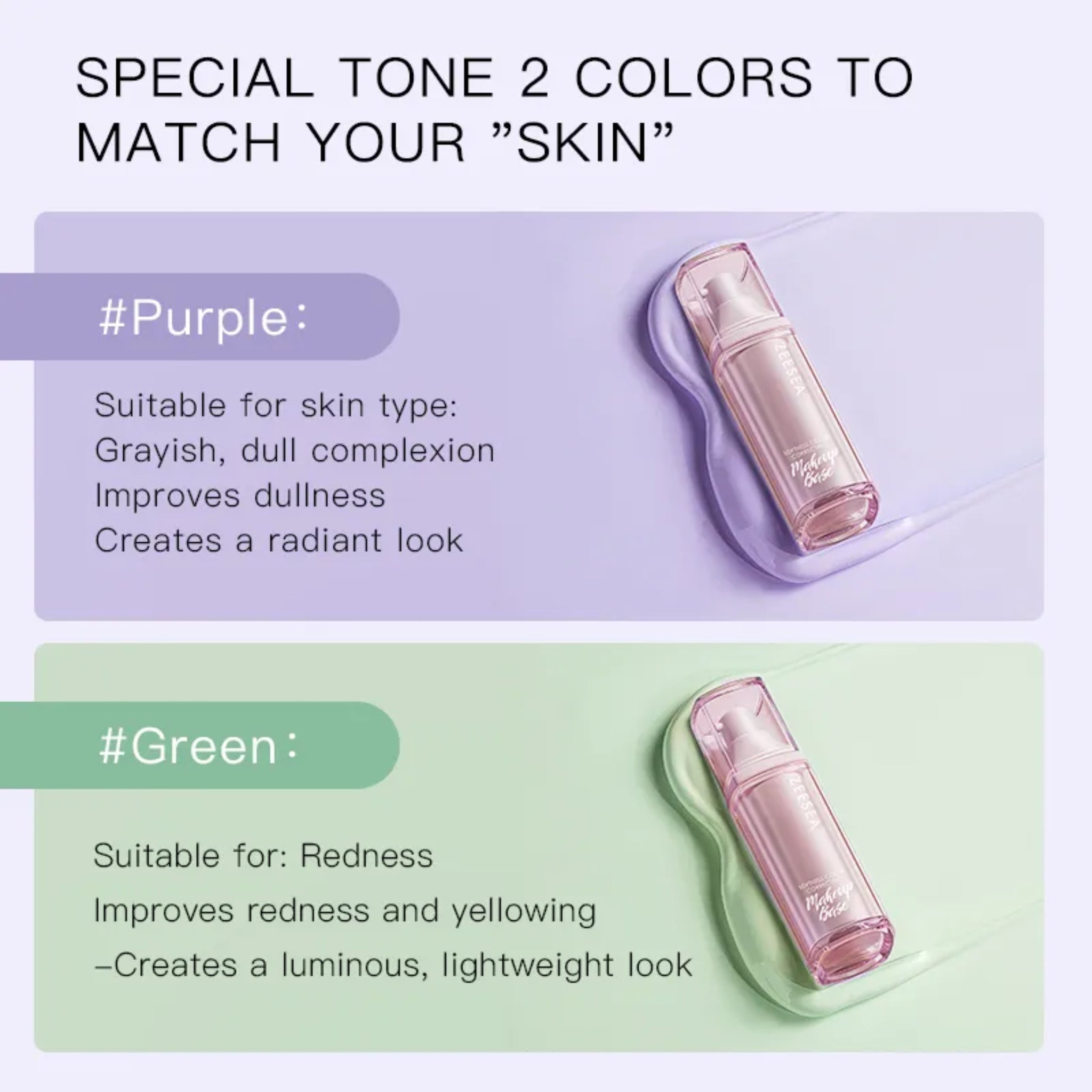 ZEESEA Soft Magic Tone Base Cream - Green