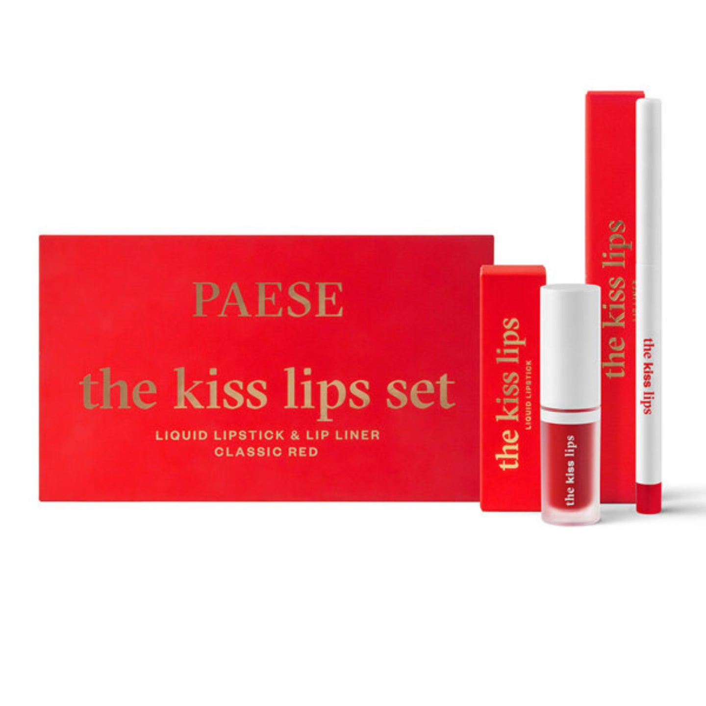 PAESE The Kiss Lips Set - 06 Classic Red