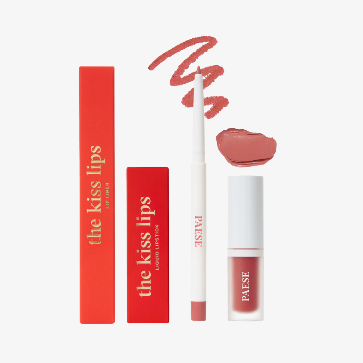 PAESE The Kiss Lips Set - 02 Nude Coral