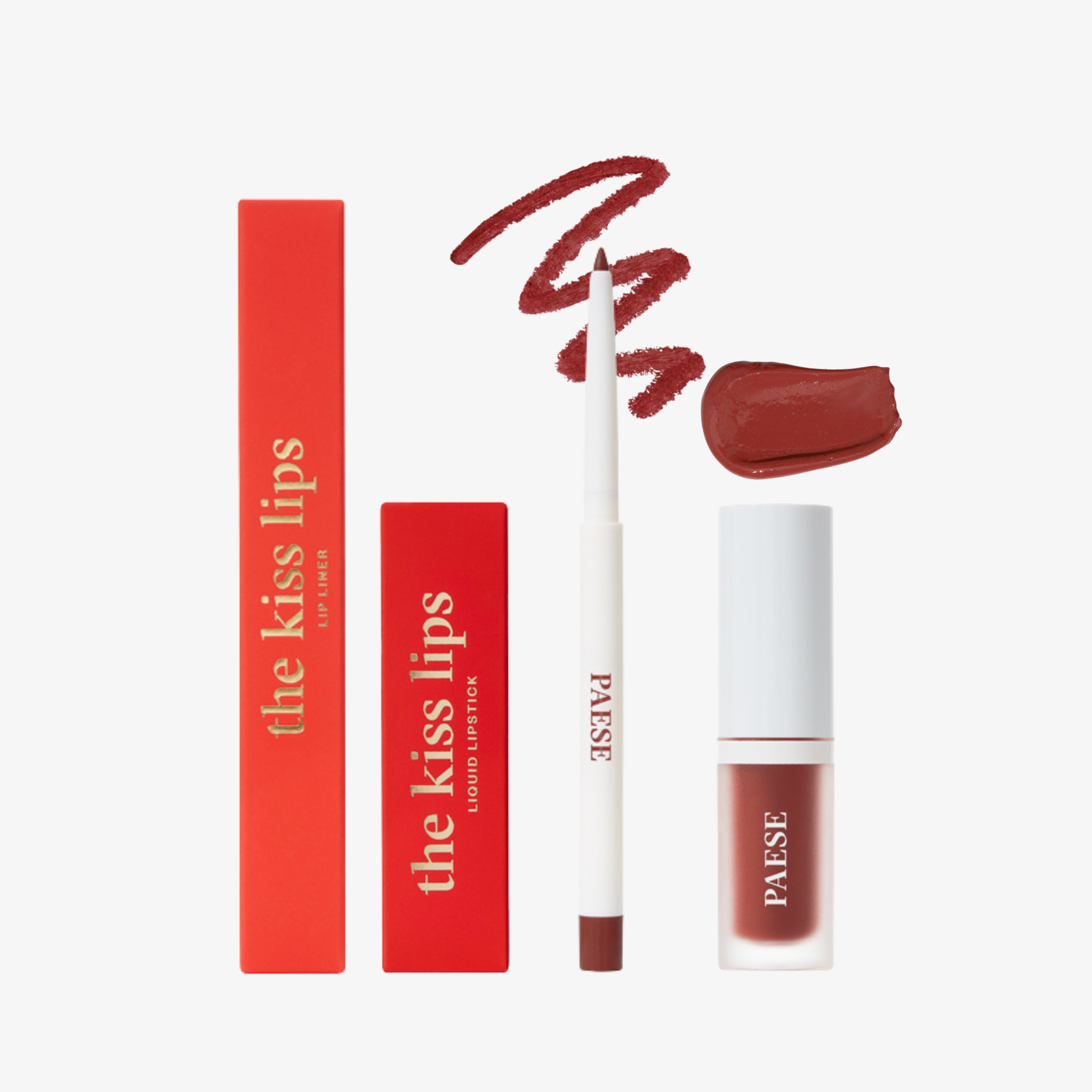 PAESE The Kiss Lips Set - 04 Rusty Red