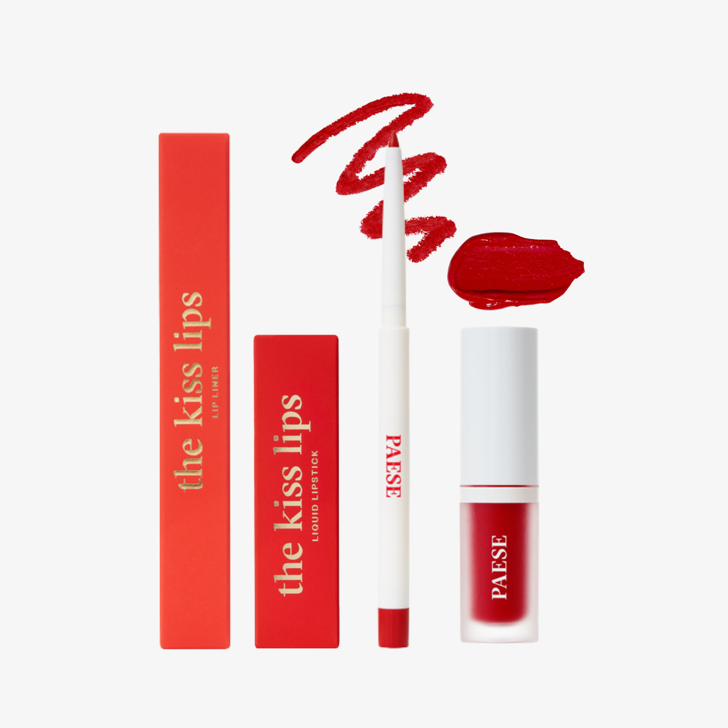 PAESE The Kiss Lips Set - 06 Classic Red