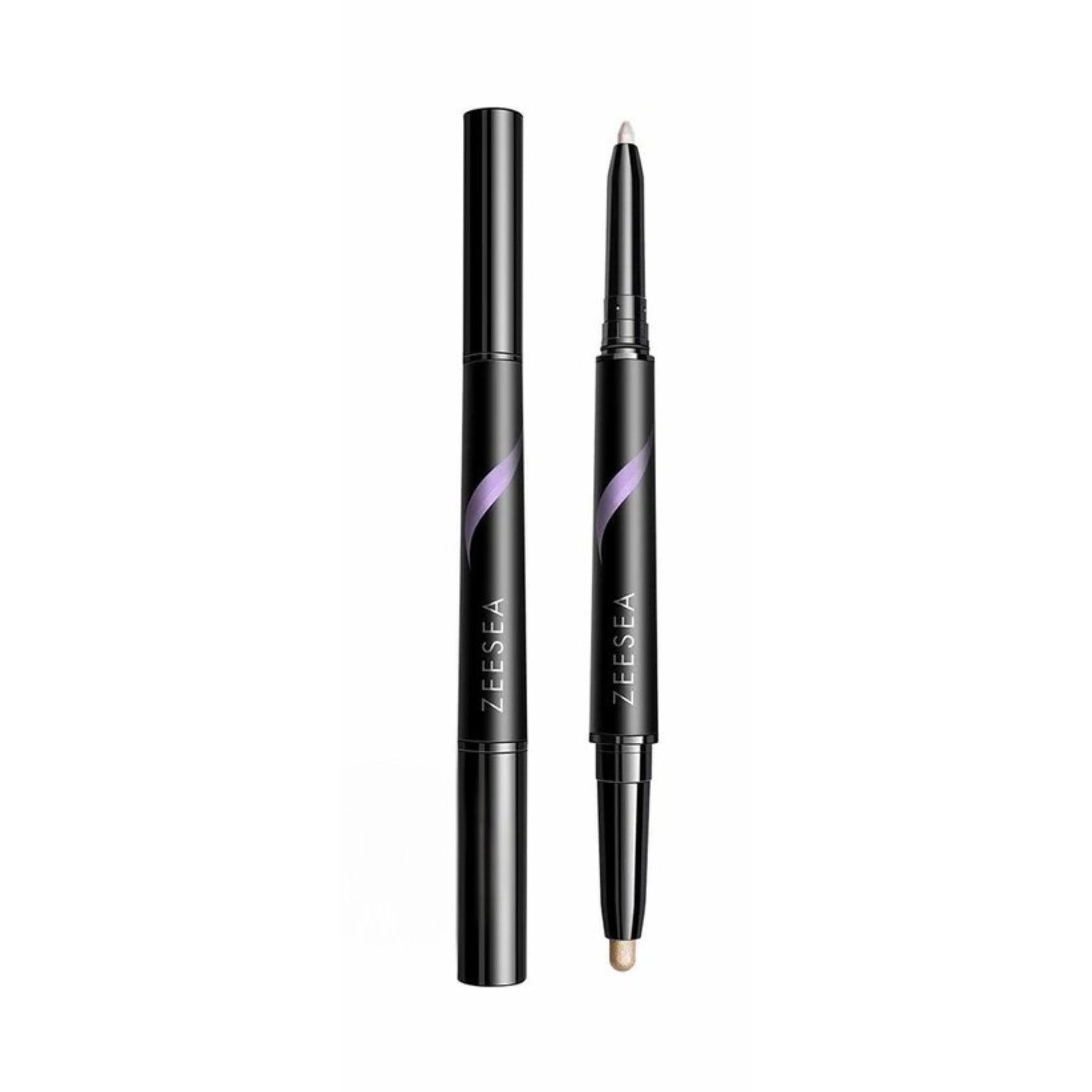 ZEESEA Dual Cream Highlighter Eyeshadow Stick - #04 Light Gold + Pearl White