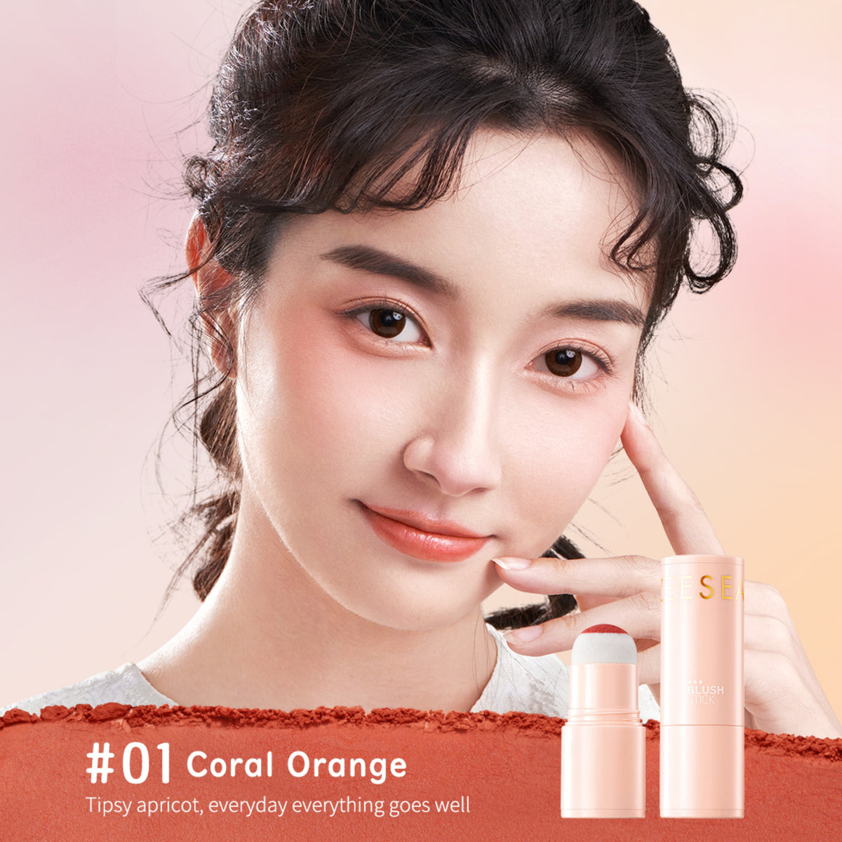 ZEESEA Nourishing Colors Mist Blush Stick 01
