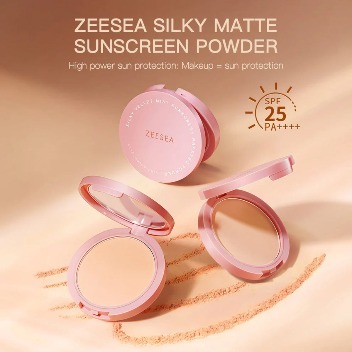 ZEESEA Silky Matte Suncreen Powder - 02 Light Beige