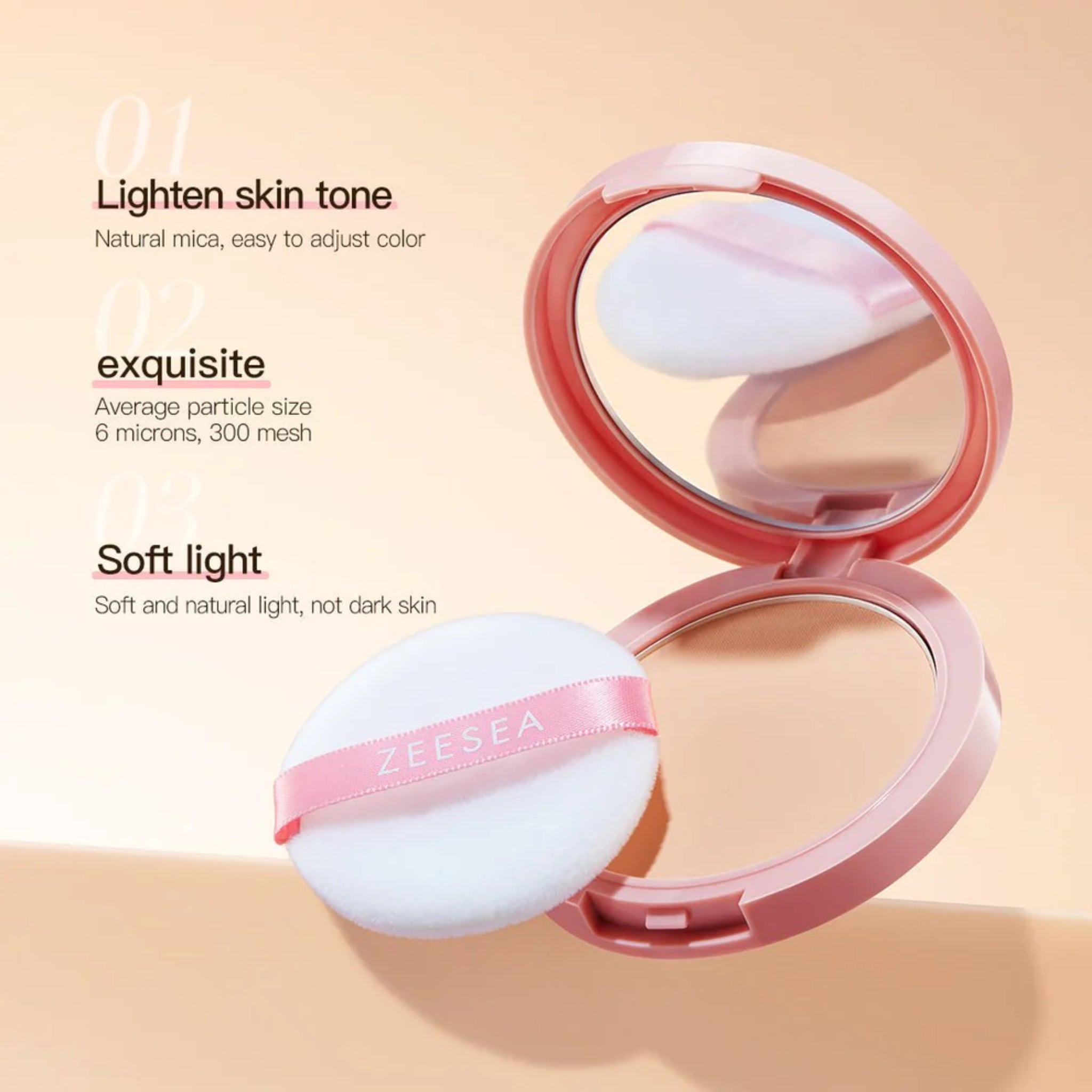 ZEESEA Silky Matte Suncreen Powder - 02 Light Beige