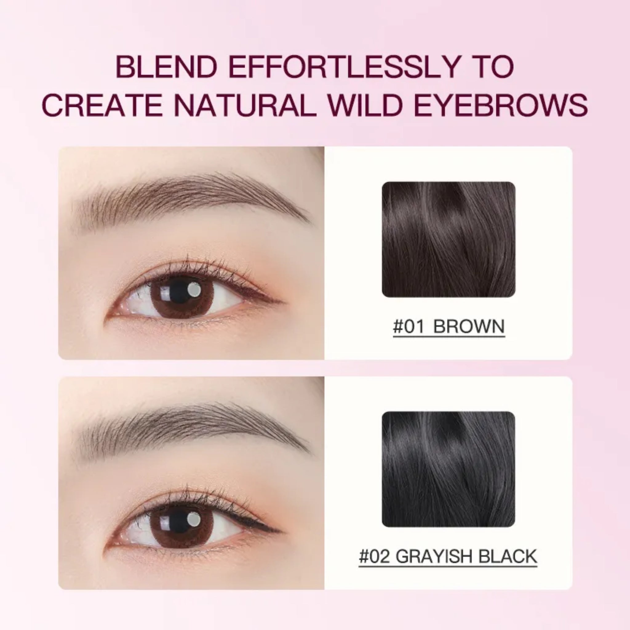 ZEESEA two tips eyebrow pencil - 02 GRAYISH BLACK