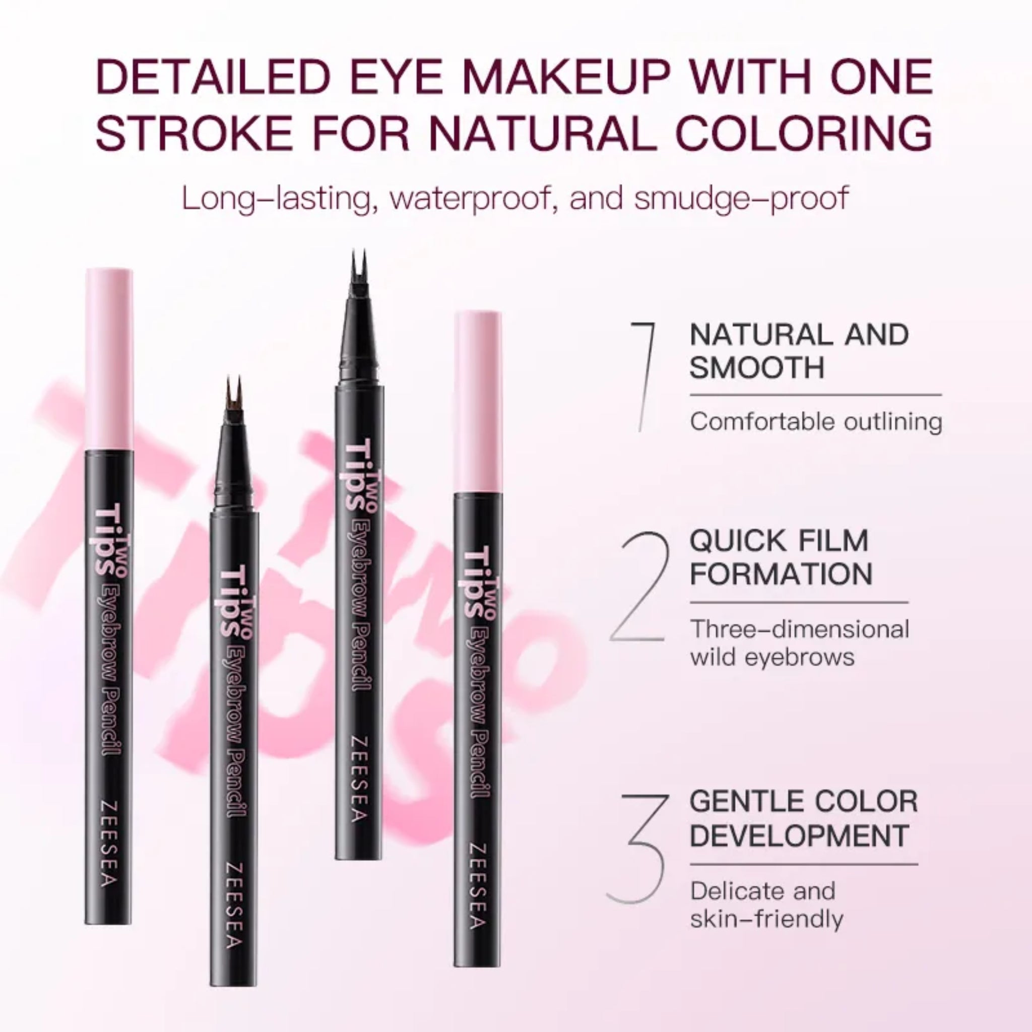 ZEESEA Two tips eyebrow pencil - 01 BROWN