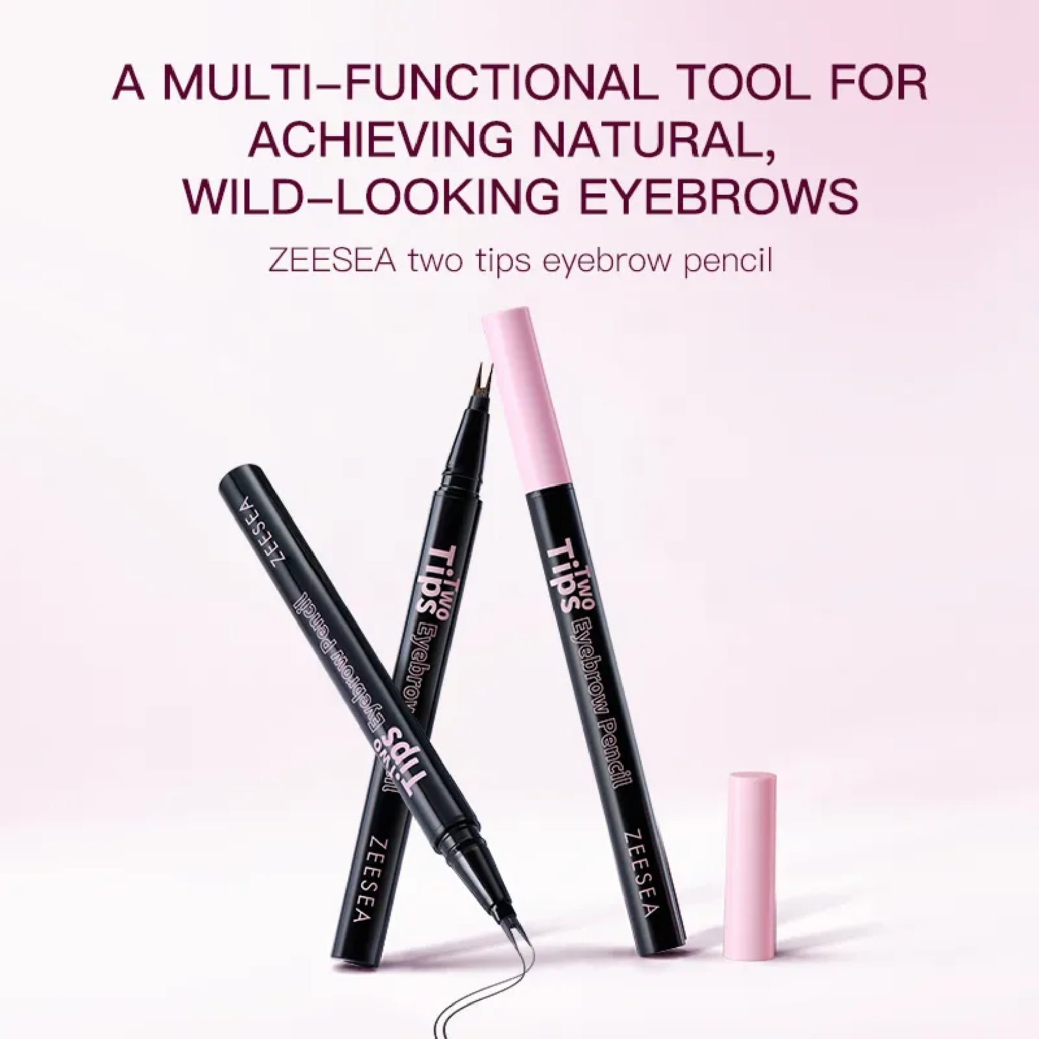 ZEESEA two tips eyebrow pencil - 02 GRAYISH BLACK