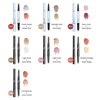 ZEESEA Dual Cream Highlighter Eyeshadow Stick - #02 Light Brown + Pearl White